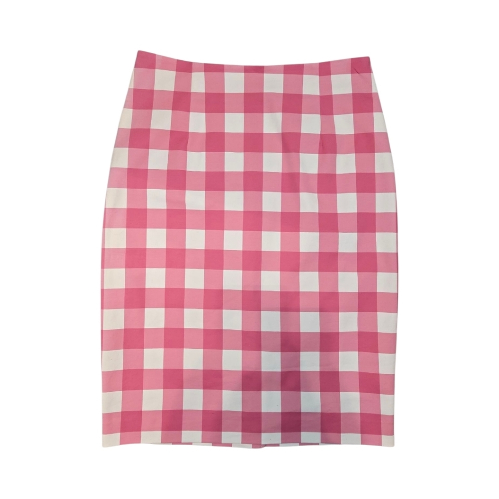 Boden Pink Gingham Richmond Pencil Skirt Cotton Size 6P NWT MSRP $250 - Picture 4 of 10